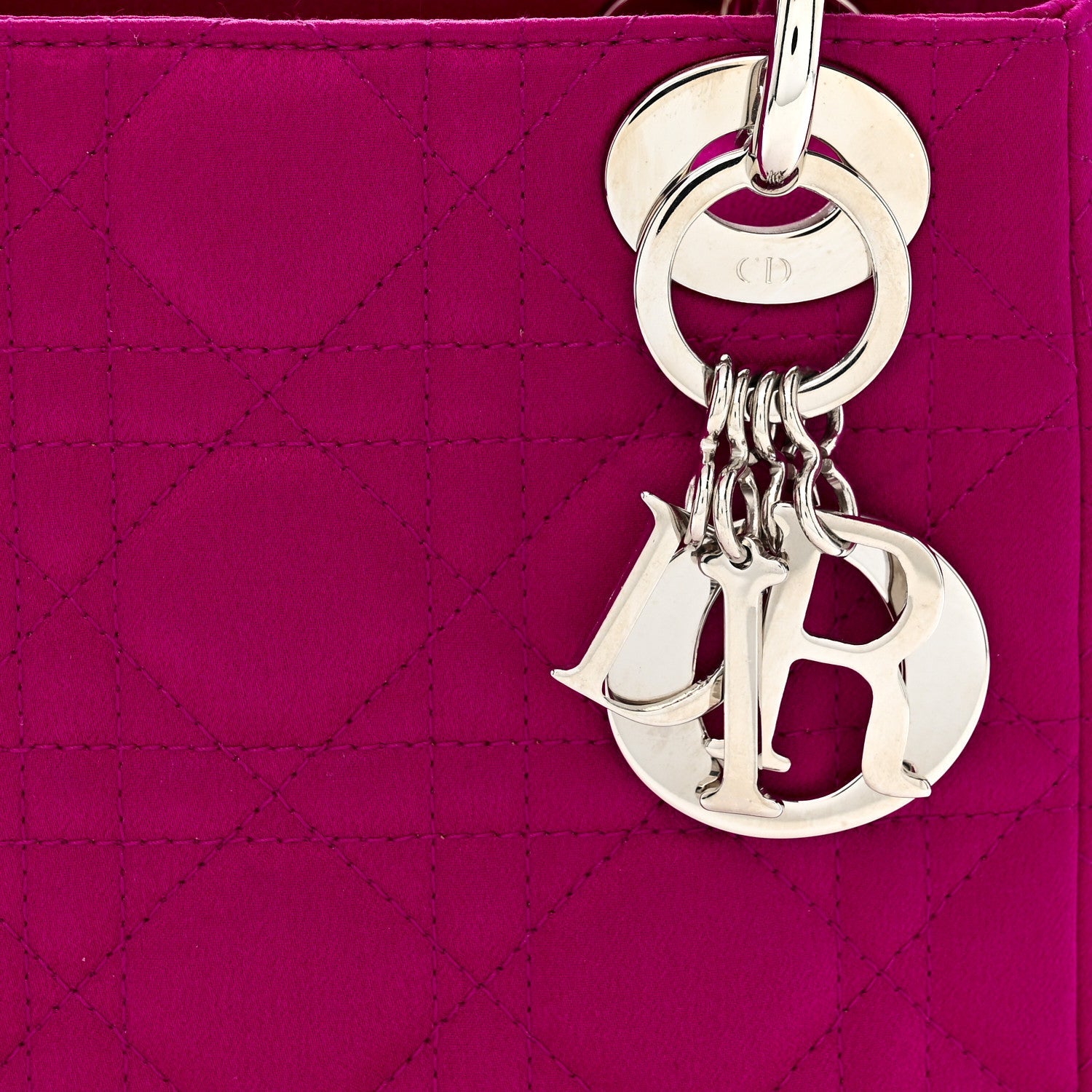 Christian Dior Satin Cannage Mini Lady Dior Pink