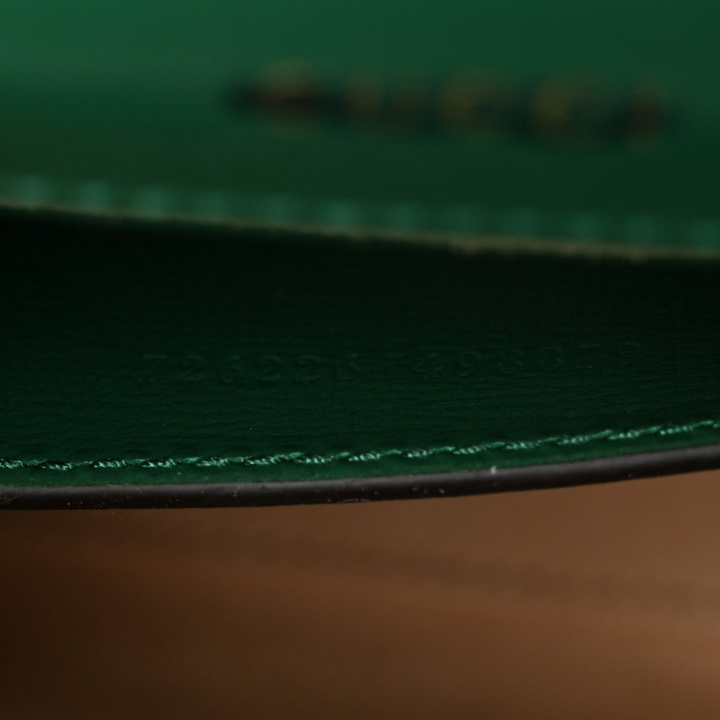 Gucci Azalea Calfskin Web Monochrome Horsebit 1955 Shoulder Bag Emerald