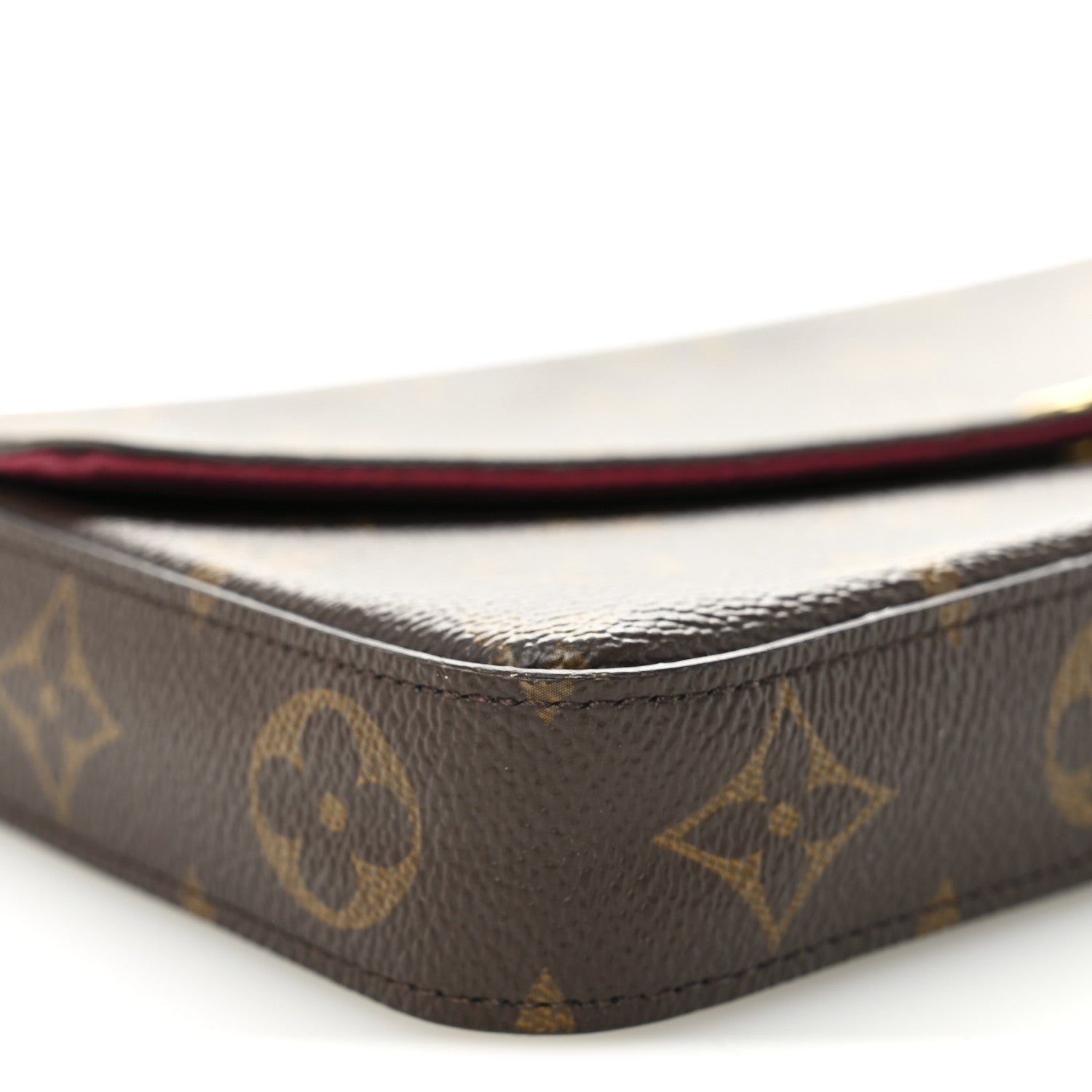 Louis Vuitton Monogram Pochette Felicie Chain Wallet Fuchsia