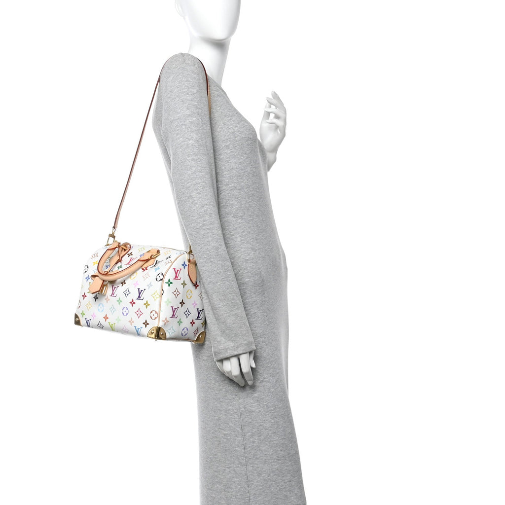 Louis Vuitton LV X TM Monogram Multicolor Speedy Bandouliere 25 White