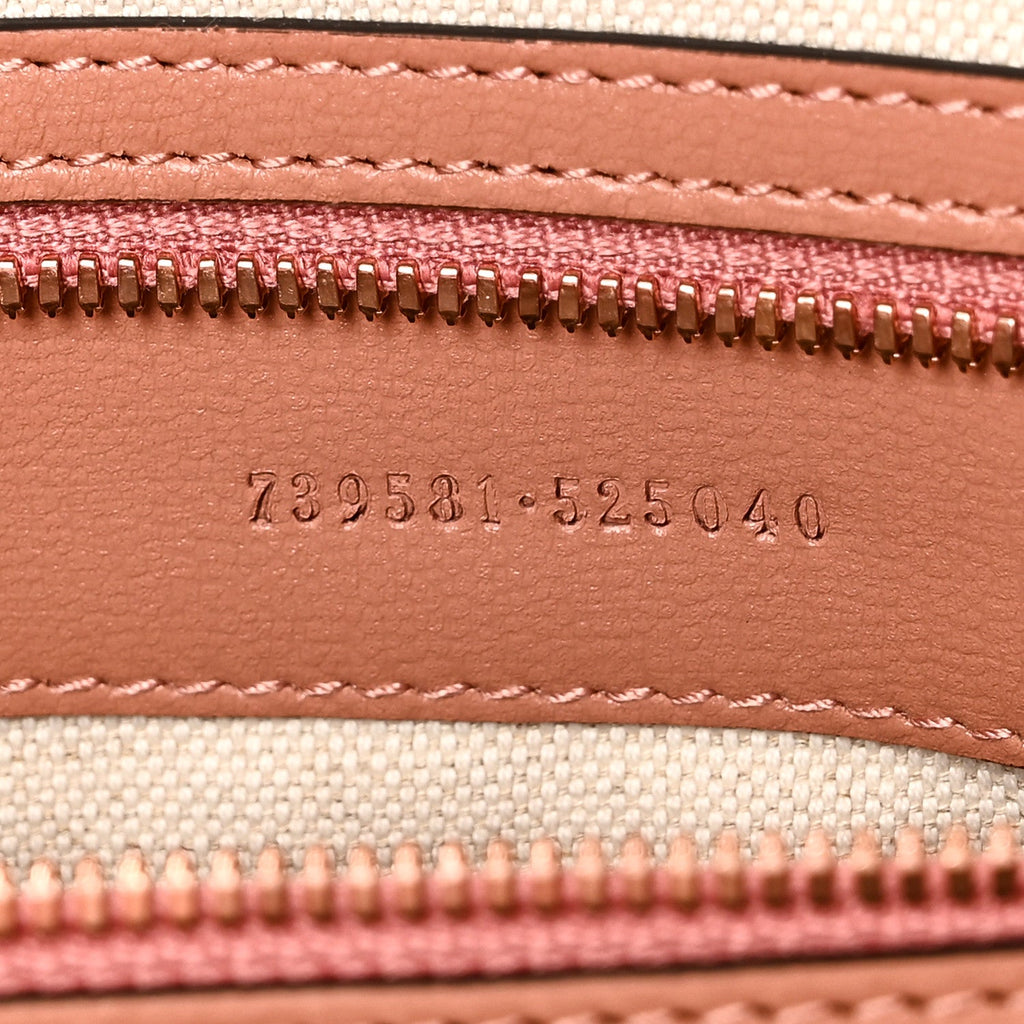 Gucci Monogram Azalea Calfskin Small Retro Interlocking G Duffle Bag Cloche Rose Pink
