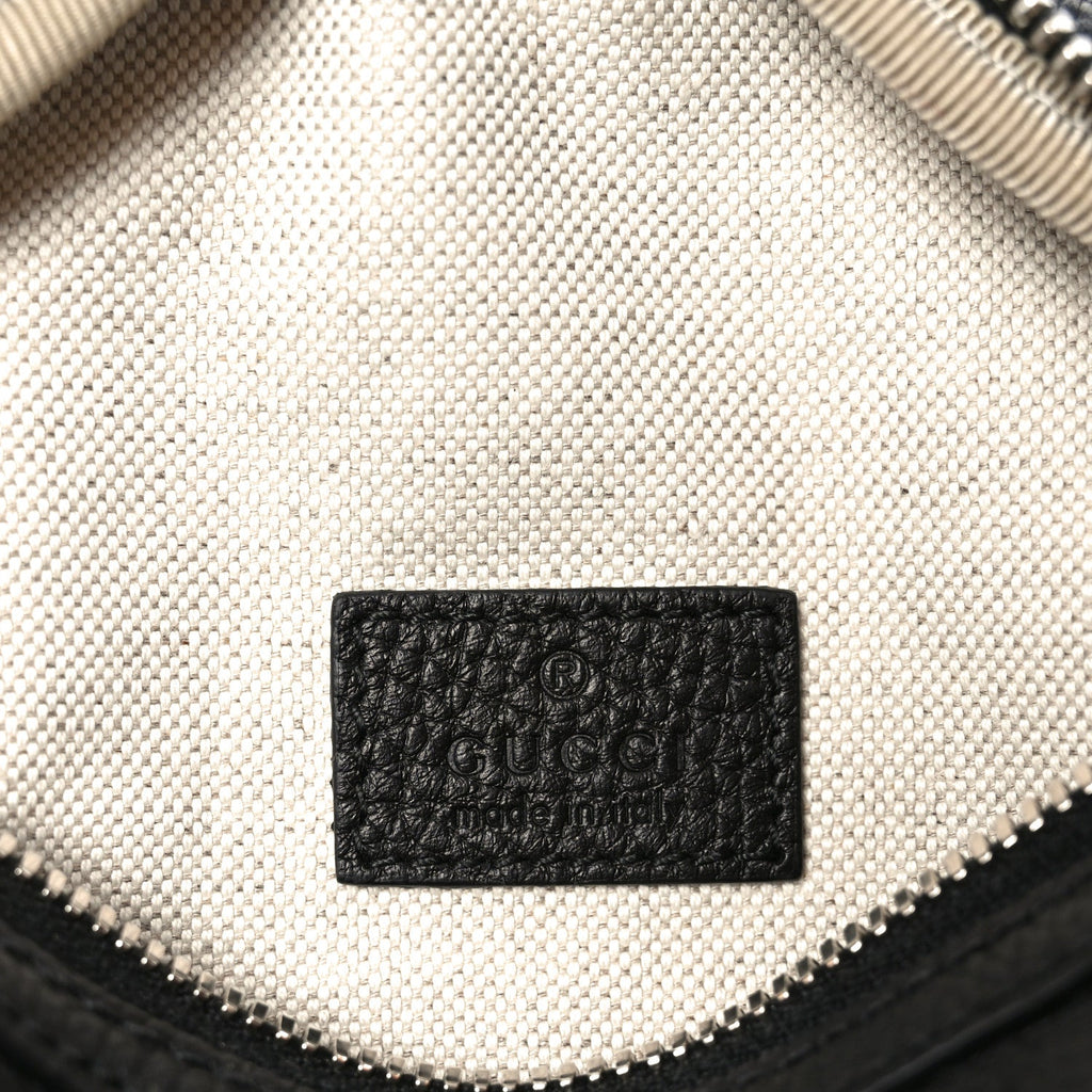 Gucci Piuma Calfskin Jumbo GG Embossed Small Belt Bag Black