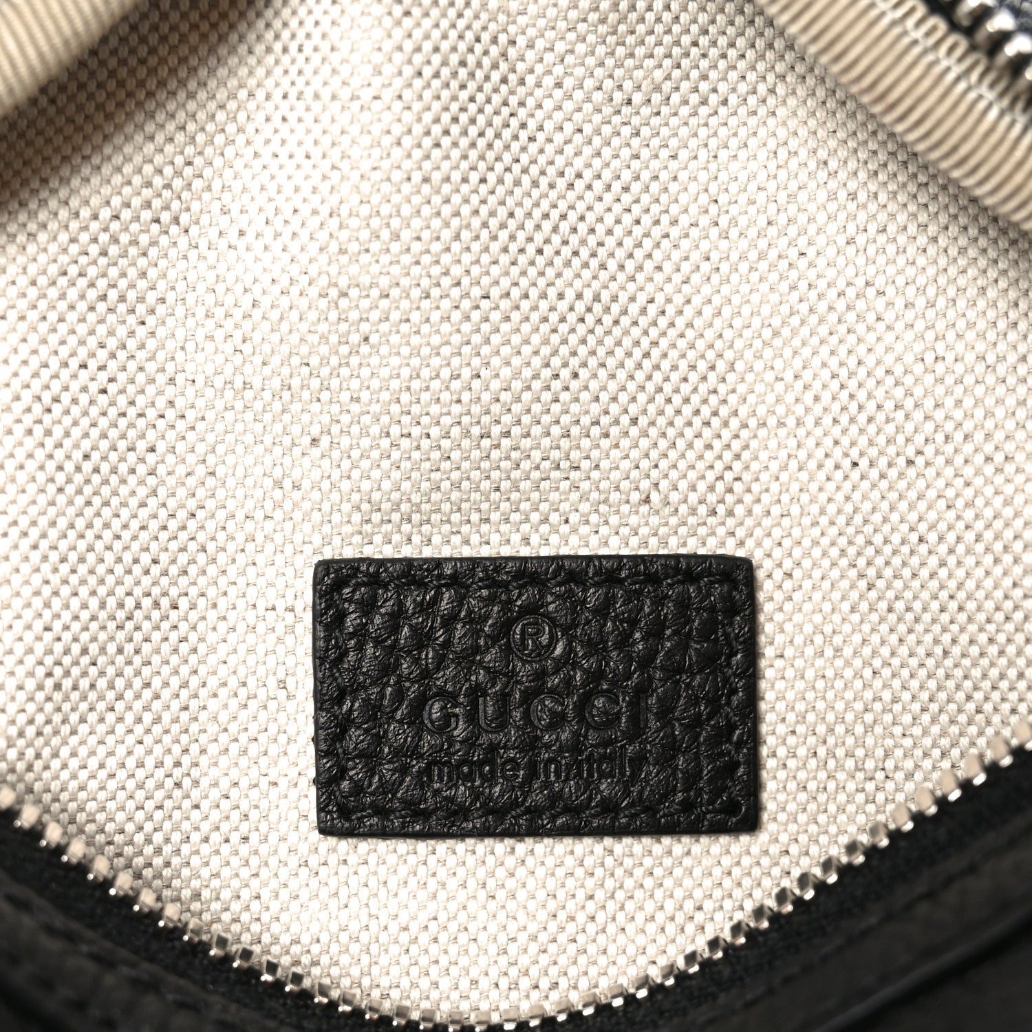 Gucci Piuma Calfskin Jumbo GG Embossed Small Belt Bag Black