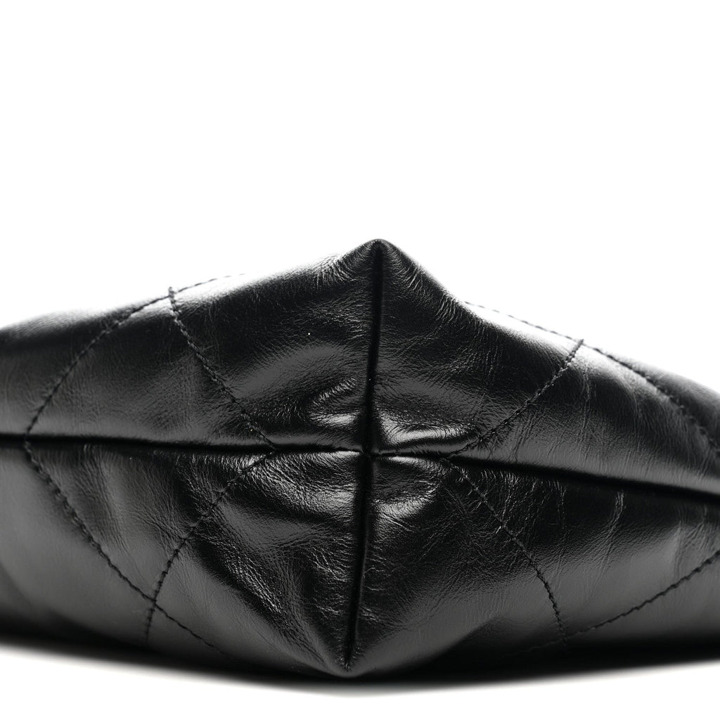 Chanel Shiny Calfskin Quilted Small Chanel 22 Black