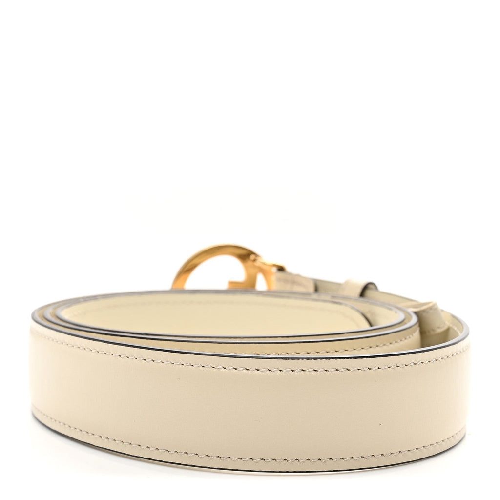 Gucci Ciny Lux Calfskin Blondie Belt 100 40 White