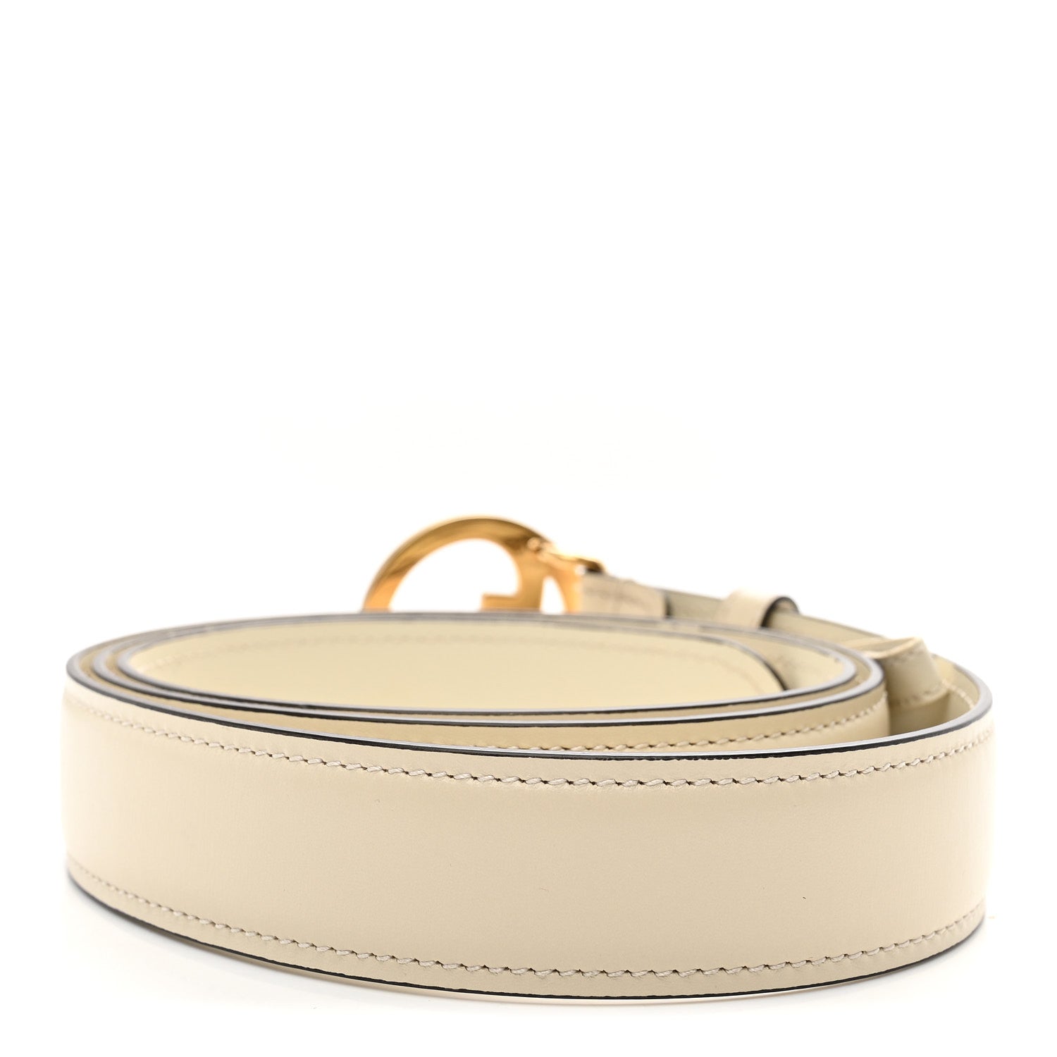 Gucci Ciny Lux Calfskin Blondie Belt 100 40 White