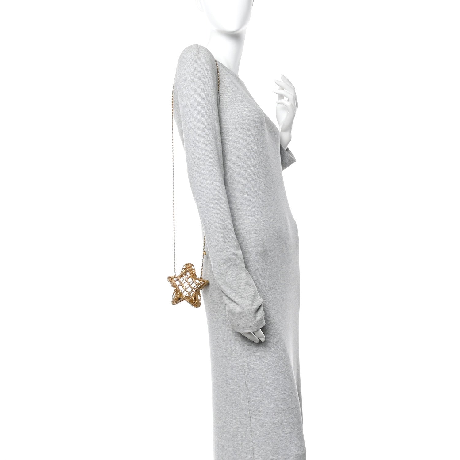 Chanel Metal CC Star Minaudiere Crossbody Gold