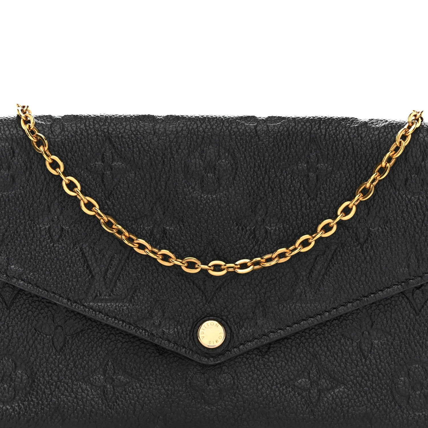 Louis Vuitton Empreinte Pochette Felicie Chain Wallet Black