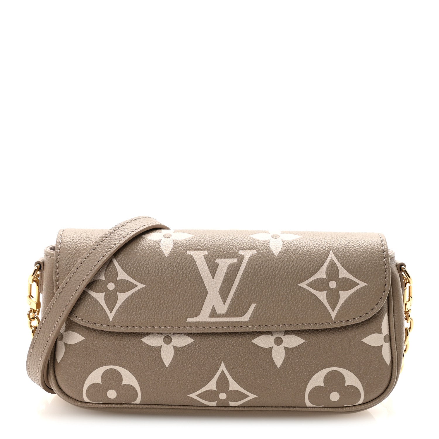 Louis Vuitton Empreinte Monogram Giant Ivy Wallet On Chain Tourterelle Creme