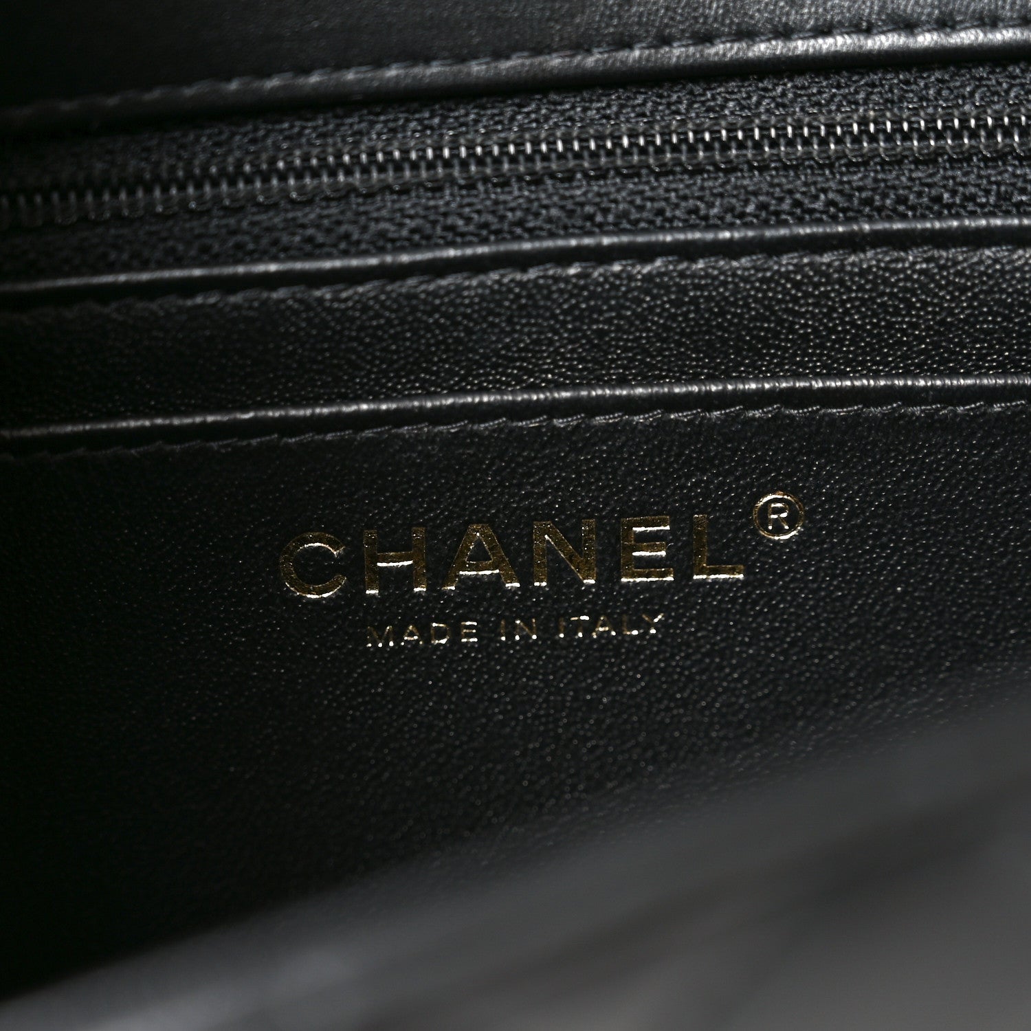 Chanel Lambskin Quilted Mini Rectangular Flap Black