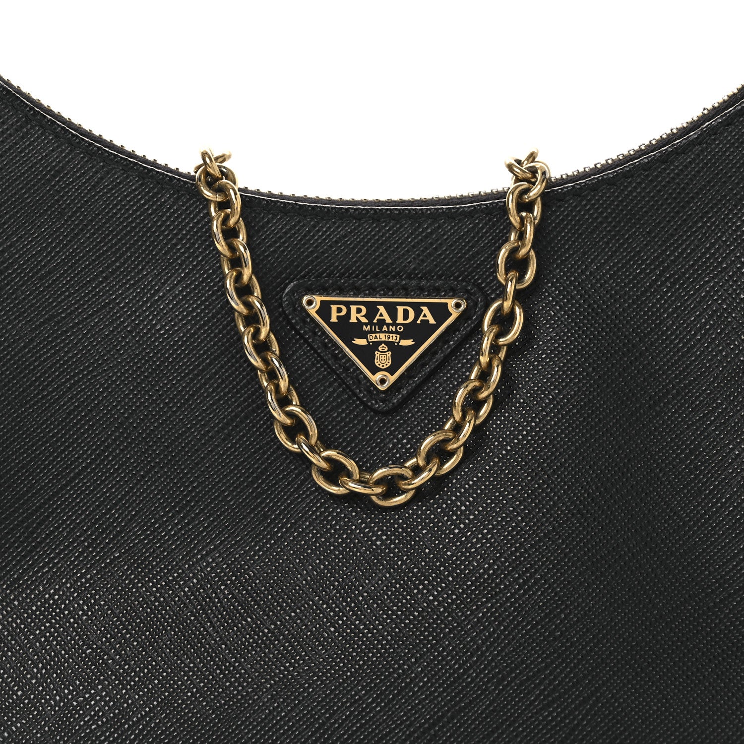 Prada Saffiano Lux Re-Edition 2005 Shoulder Bag Black