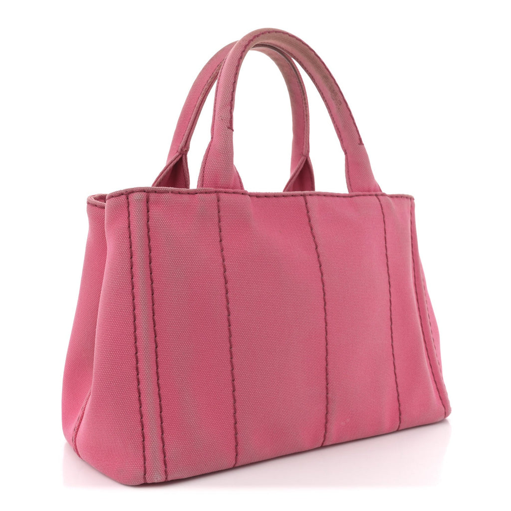Prada Canapa Small Logo Tote Peonia