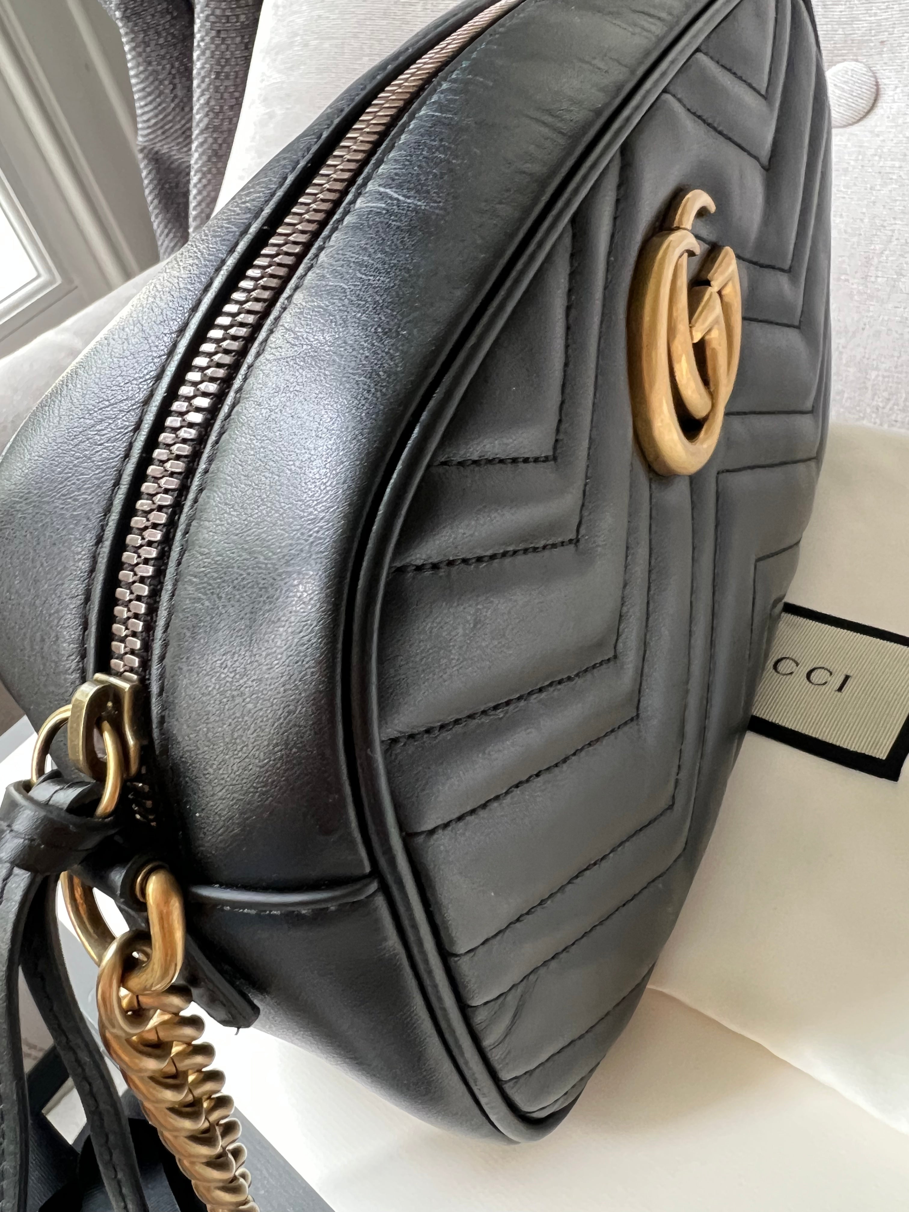 Gucci GG Black Marmont Small Shoulder Bag