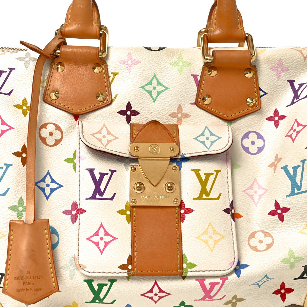 Louis Vuitton Monogram Multicolor Speedy 30 White