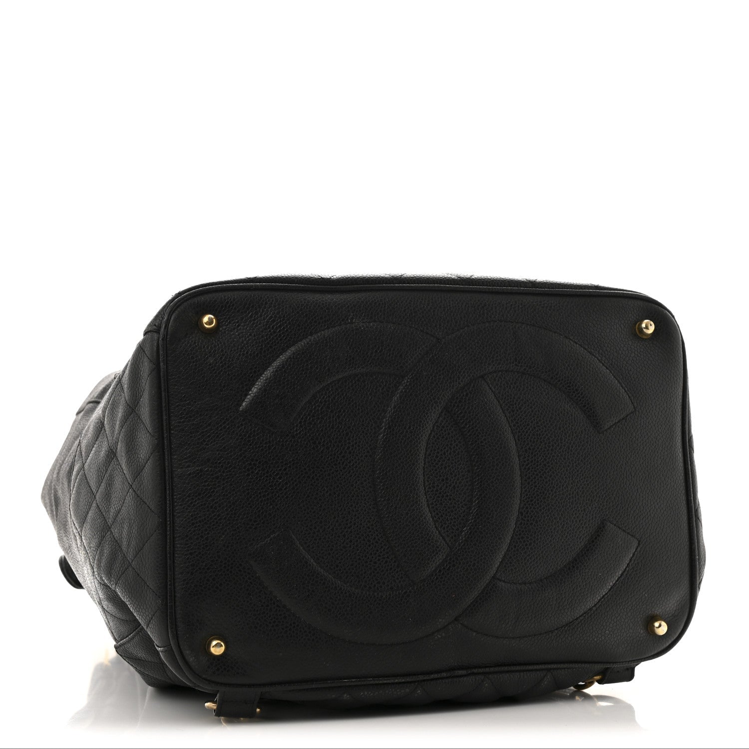 Chanel Caviar Quilted Drawstring Backpack Black