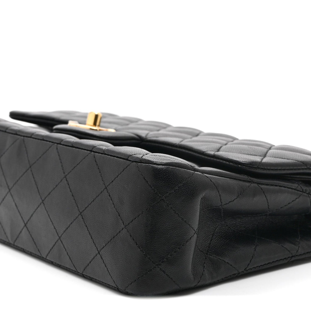 Chanel Lambskin Quilted Medium Double Flap Black