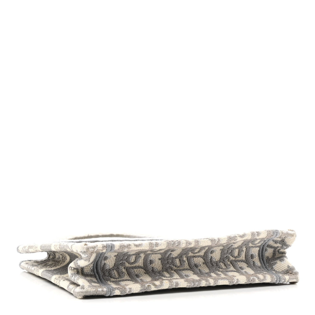Christian Dior Oblique Mini Book Tote Grey Multicolor