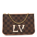 Louis Vuitton Damier Ebene Double Zip Pochette