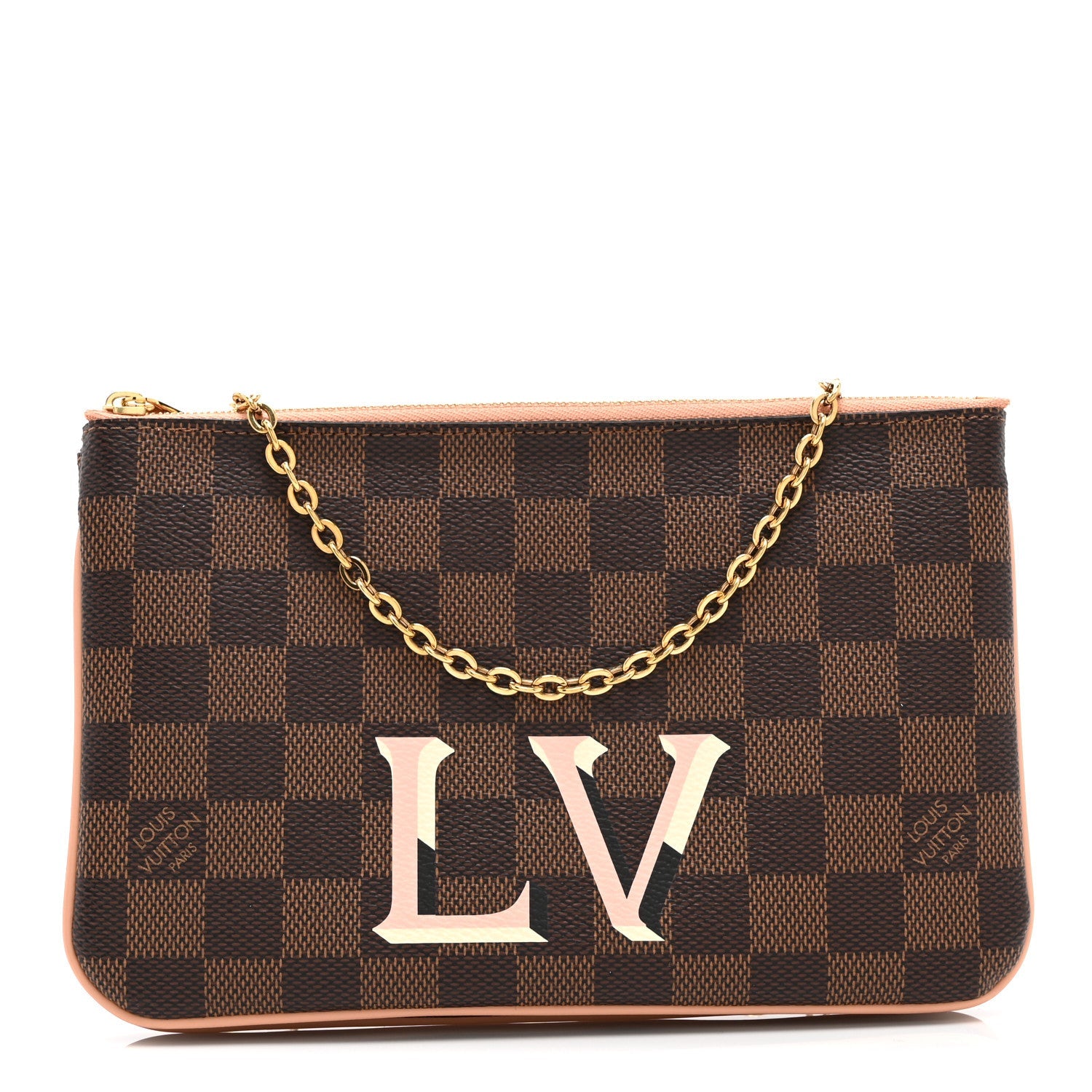 Louis Vuitton Damier Ebene Double Zip Pochette