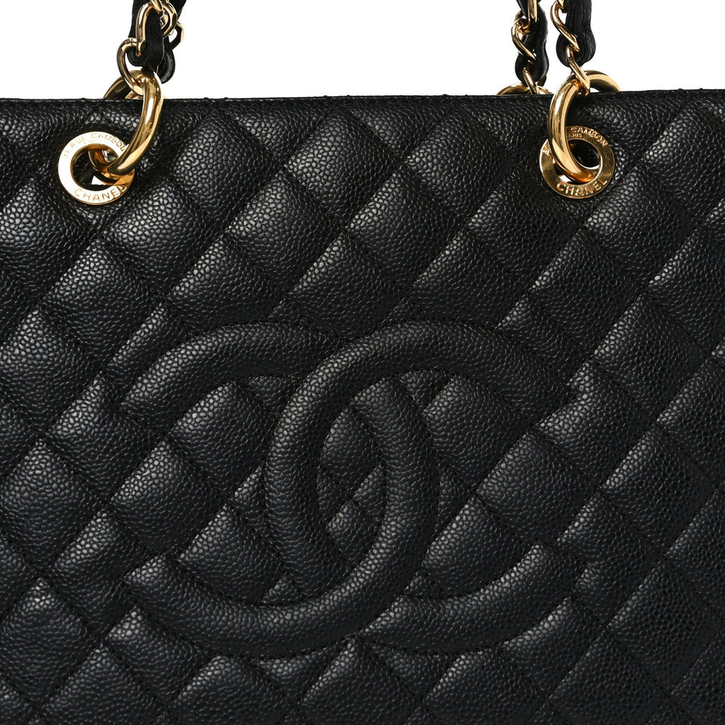 Chanel Caviar Quilted Grand Shopping Tote GST Black