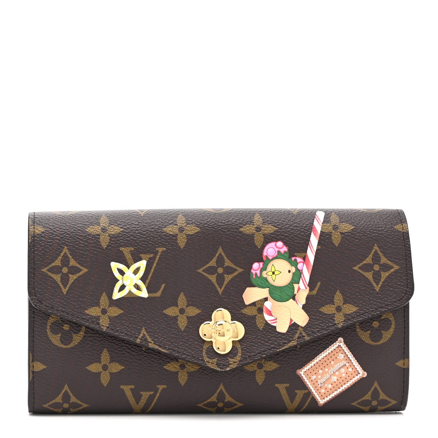 Louis Vuitton Monogram Candy Factory Sarah Wallet Candy Red