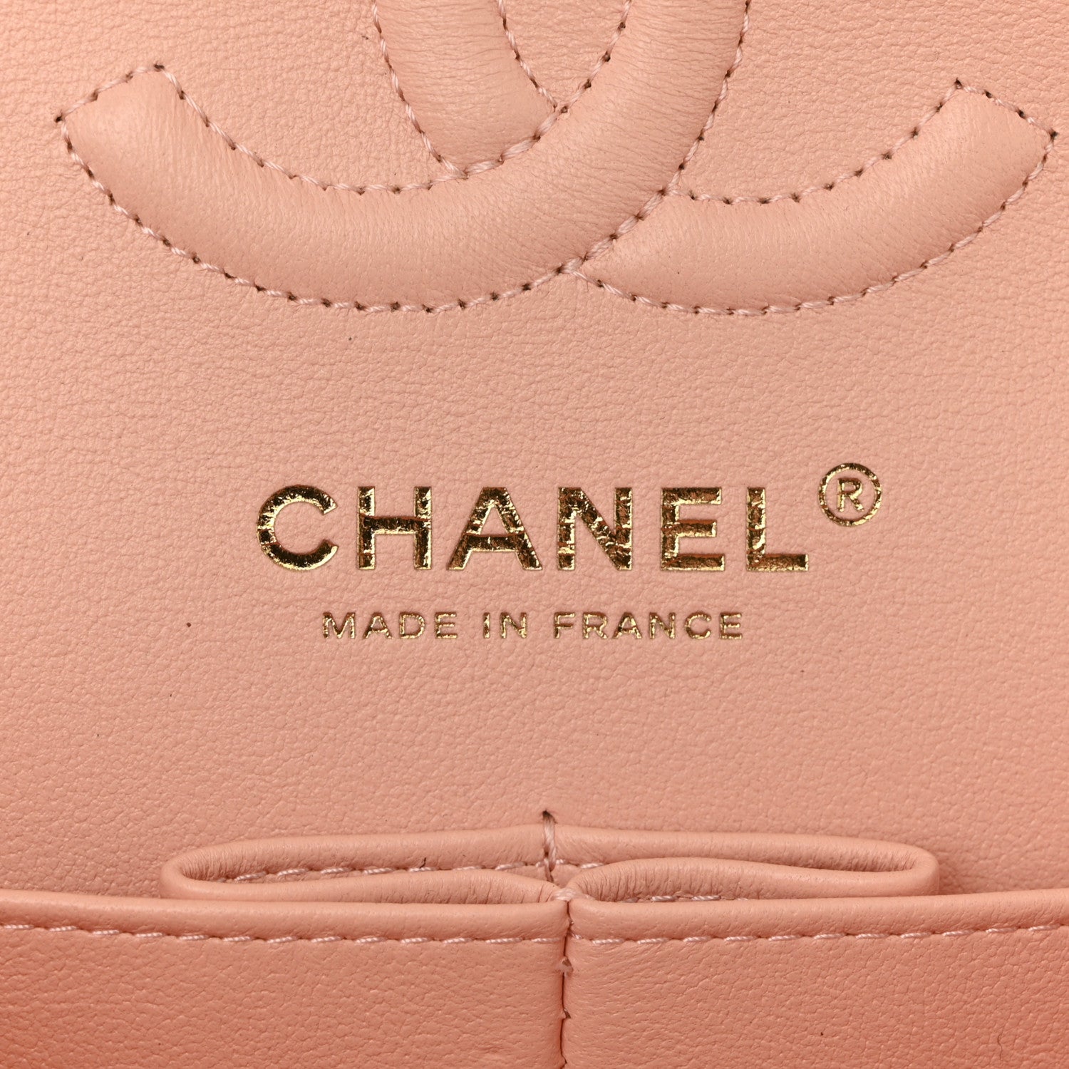 Chanel Lambskin Quilted Small Double Flap Light Orange