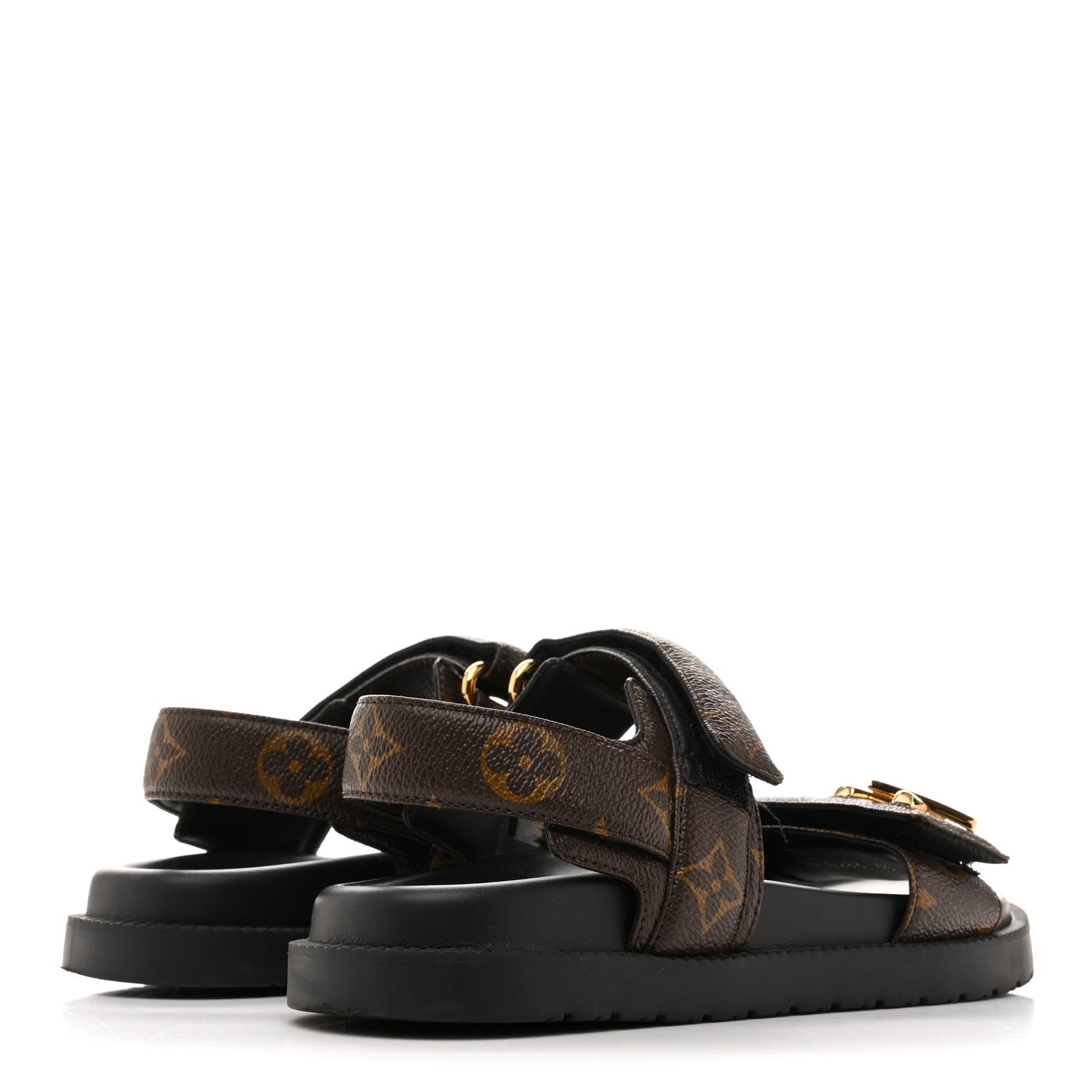 Louis Vuitton Monogram LV Sunset Comfort Flat Sandals 35 Cacao Brown