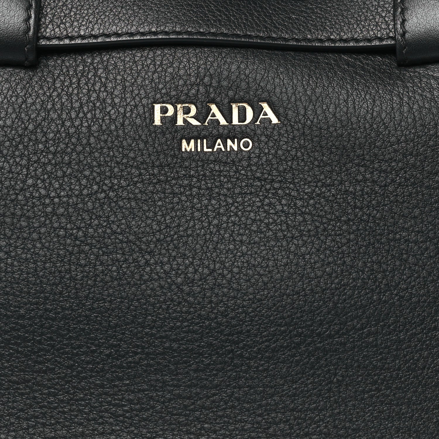 Prada Soft Grain Calfskin Small Double Belt Tote Black