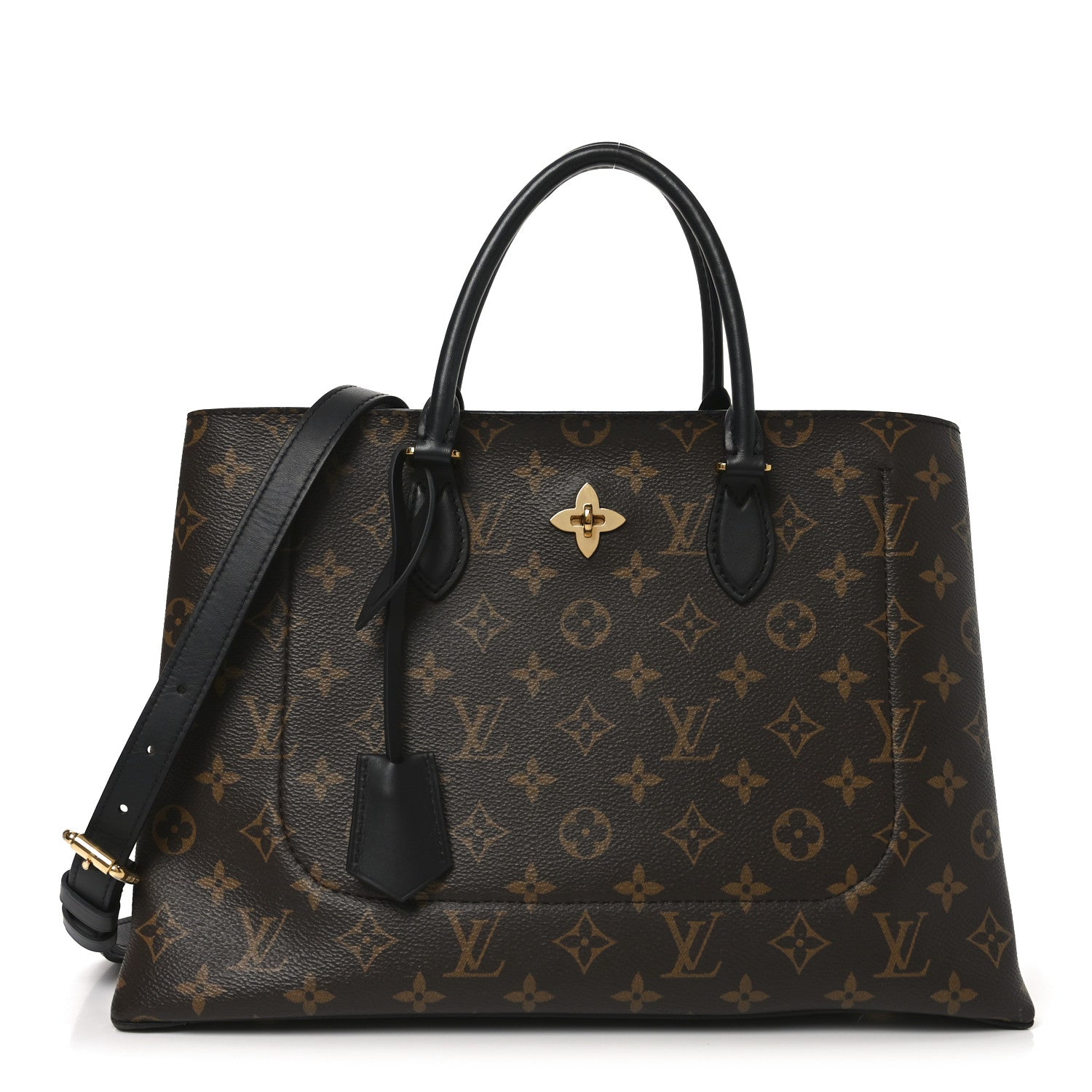 Louis Vuitton Monogram Flower Tote Black