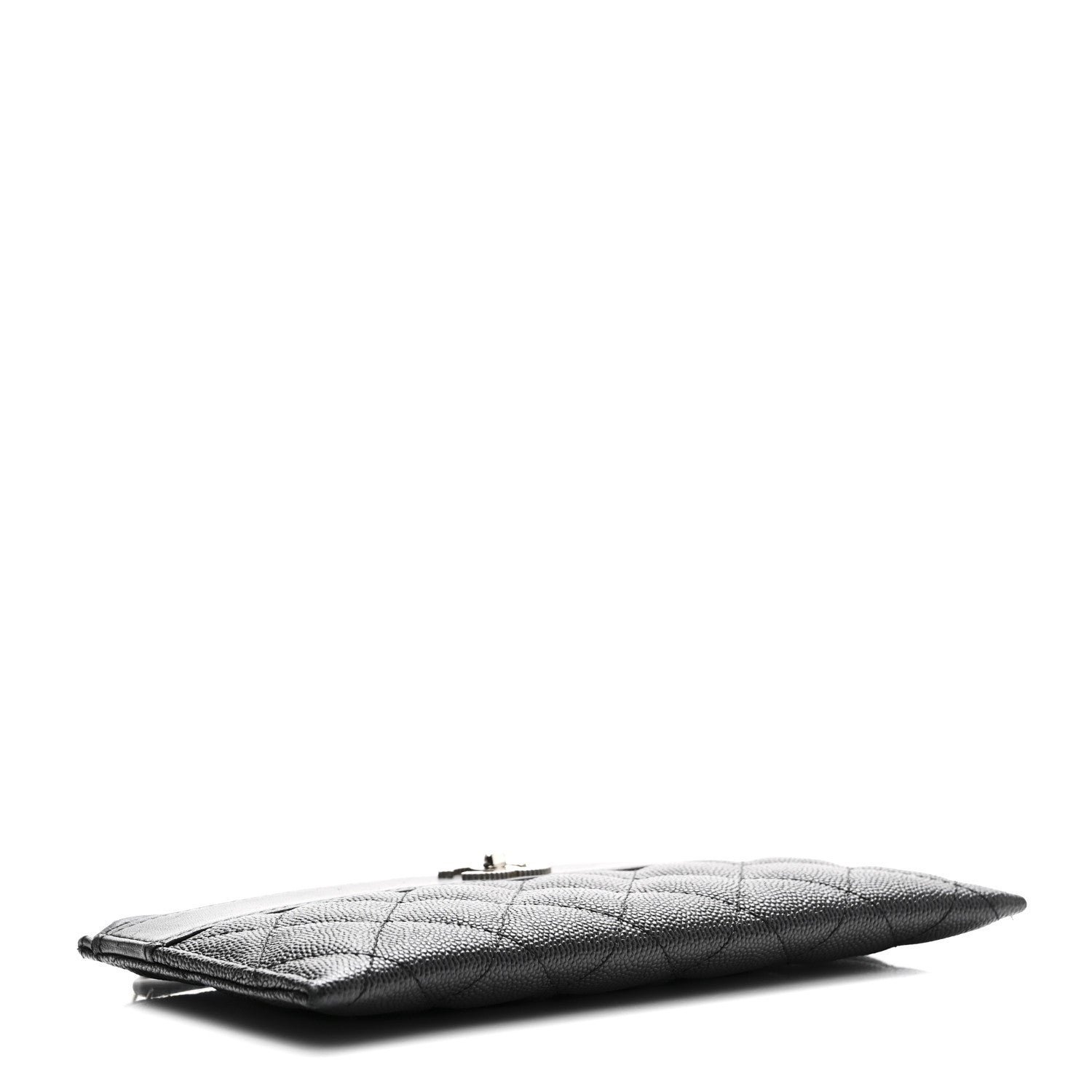 Caviar Quilted Mademoiselle Vintage Zip Pouch Black