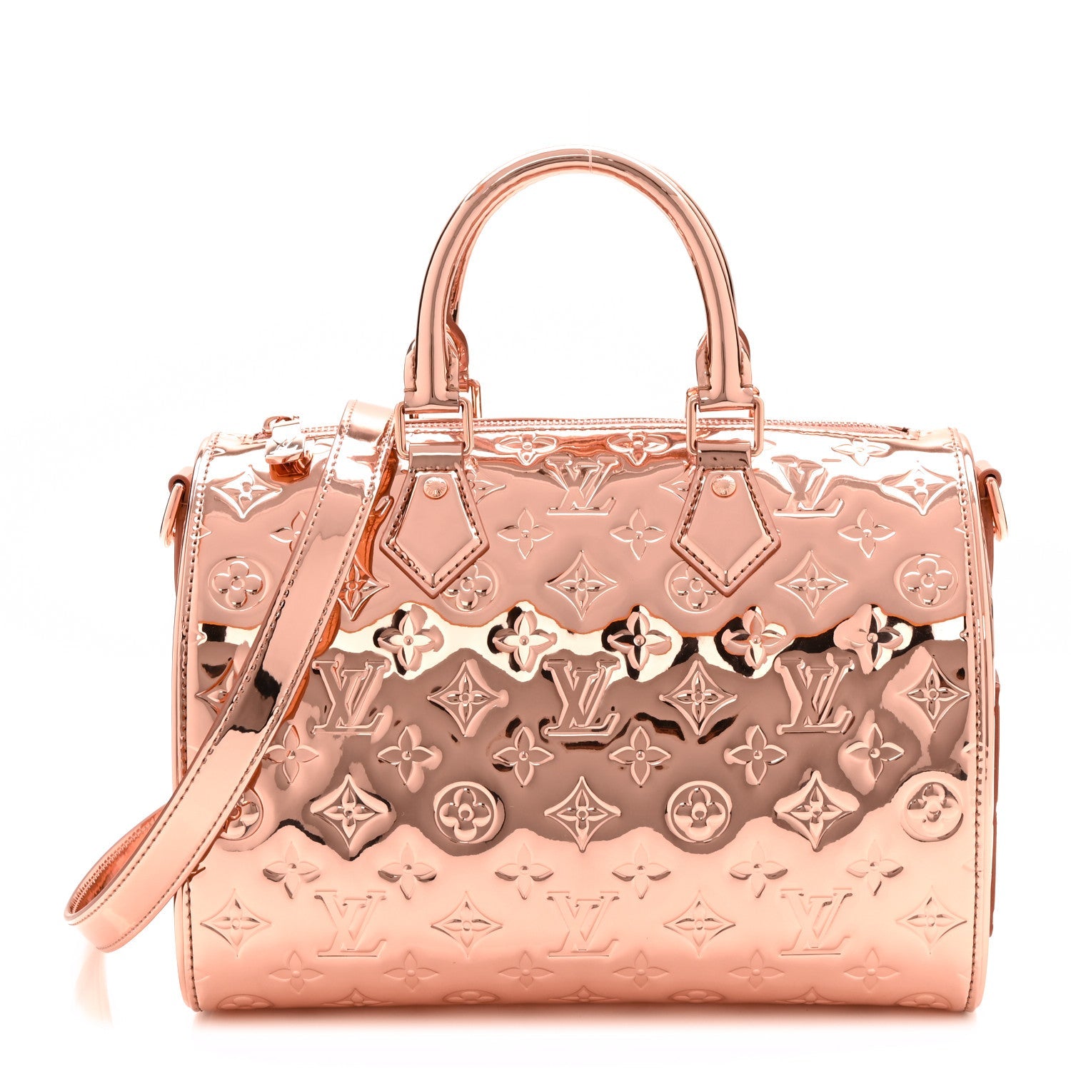 Louis Vuitton Monogram Miroir Speedy Bandouliere 25 Copper