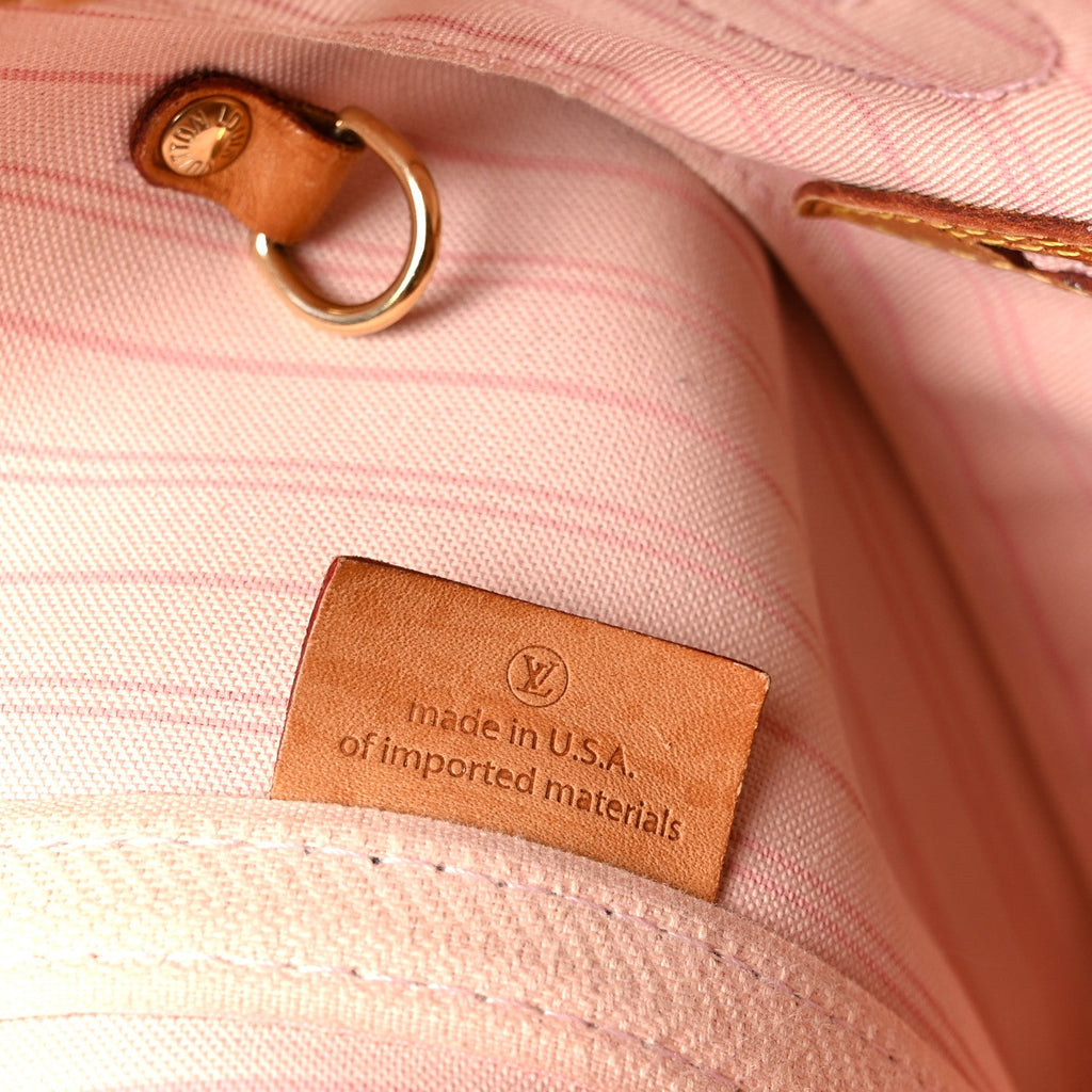 Louis Vuitton Damier Azur Neo Neverfull MM Rose Ballerine