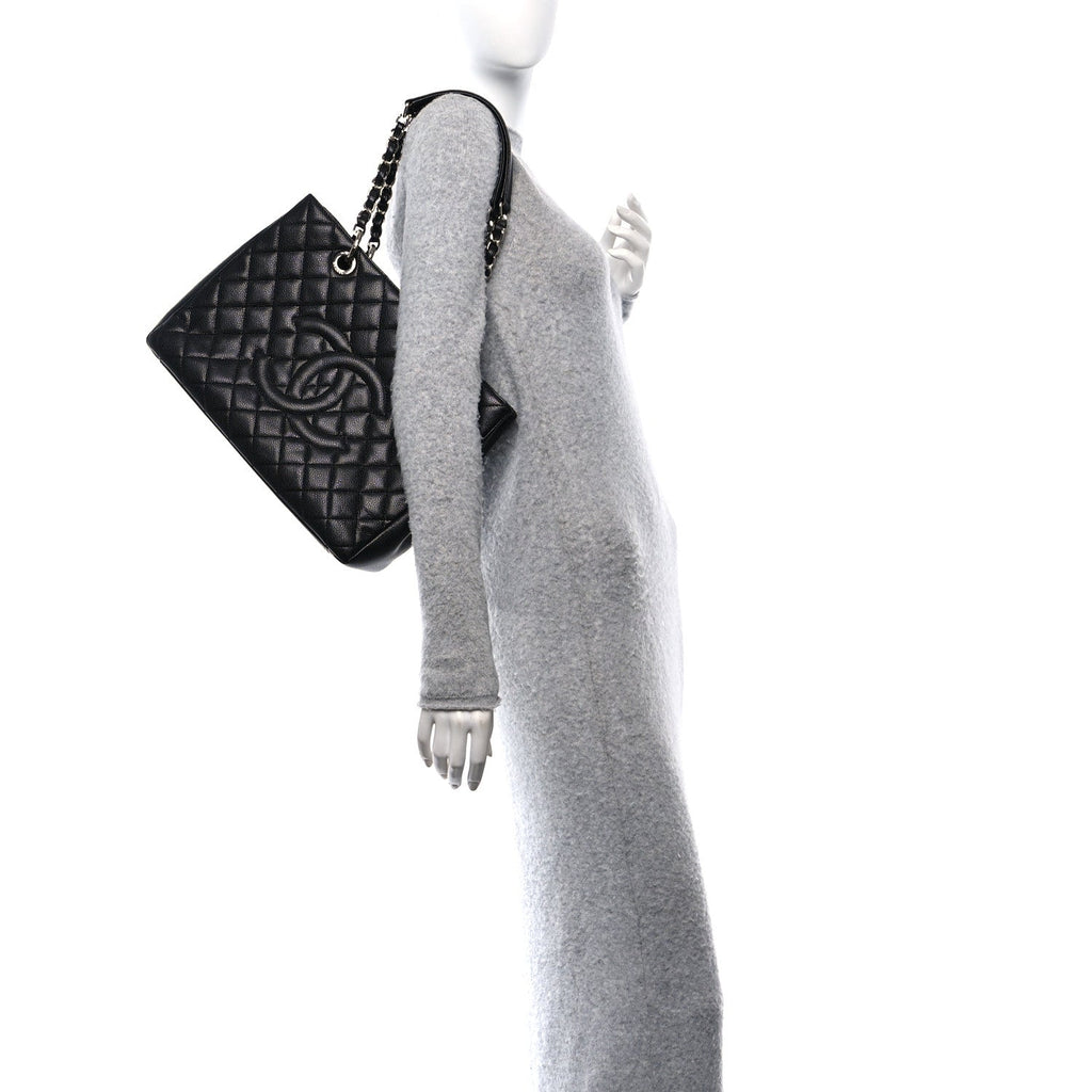 Chanel Caviar Quilted Grand Shopping Tote GST Black