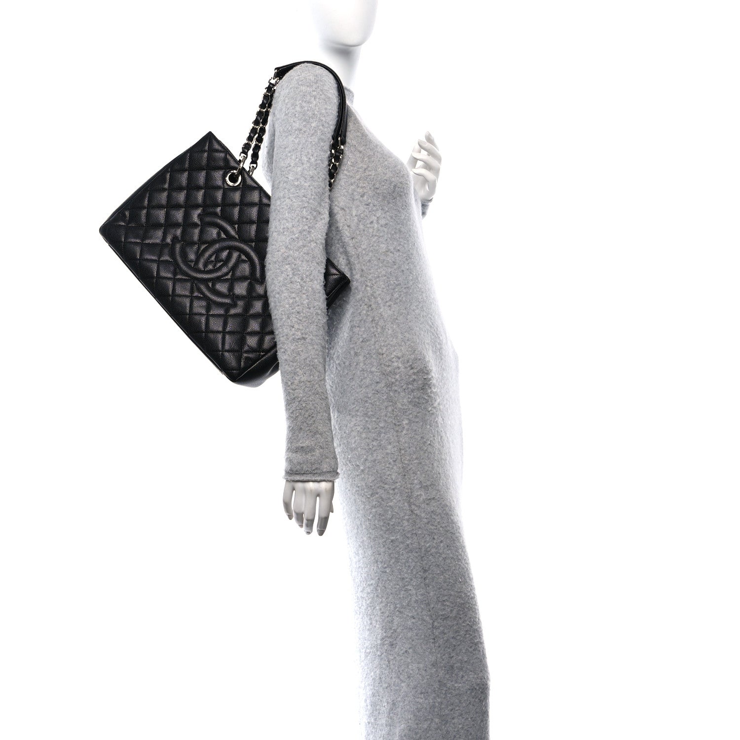 Chanel Caviar Quilted Grand Shopping Tote GST Black