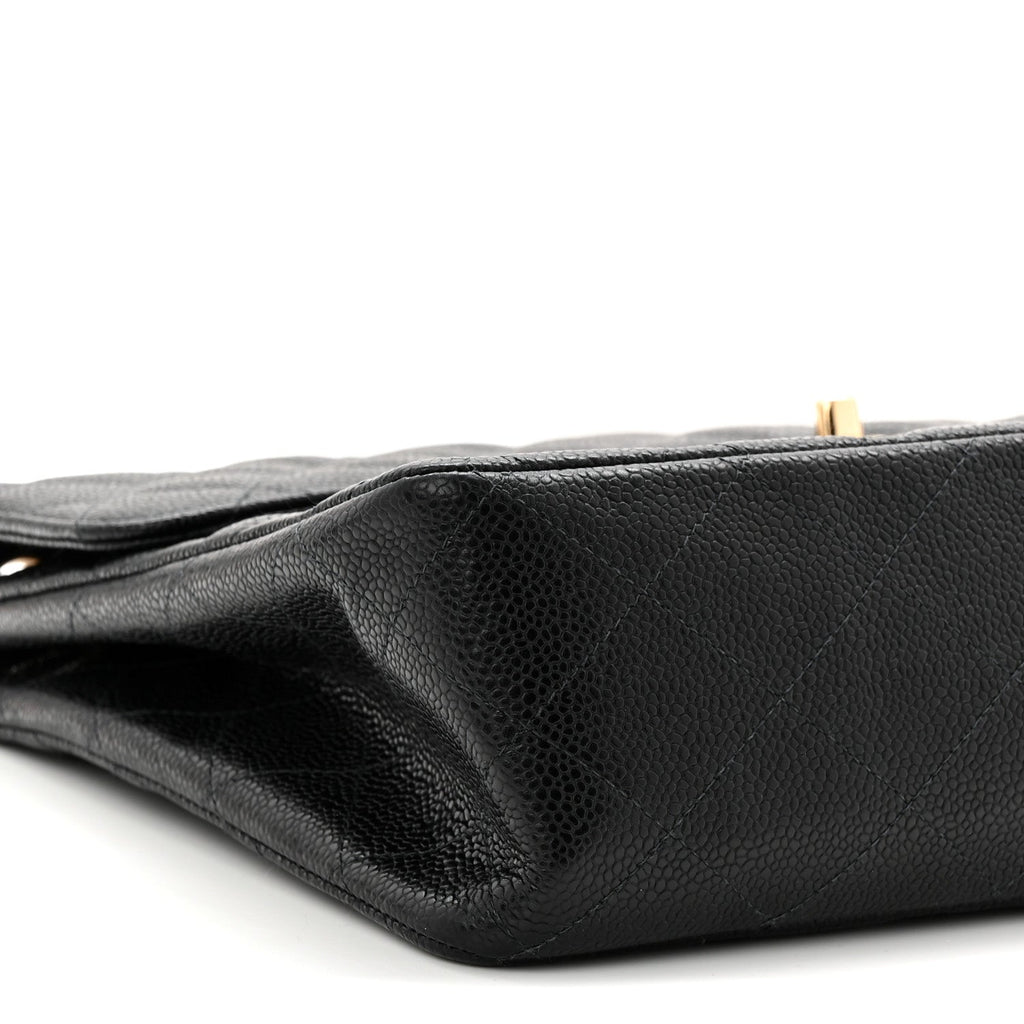 Chanel Caviar Jumbo Single Flap Black