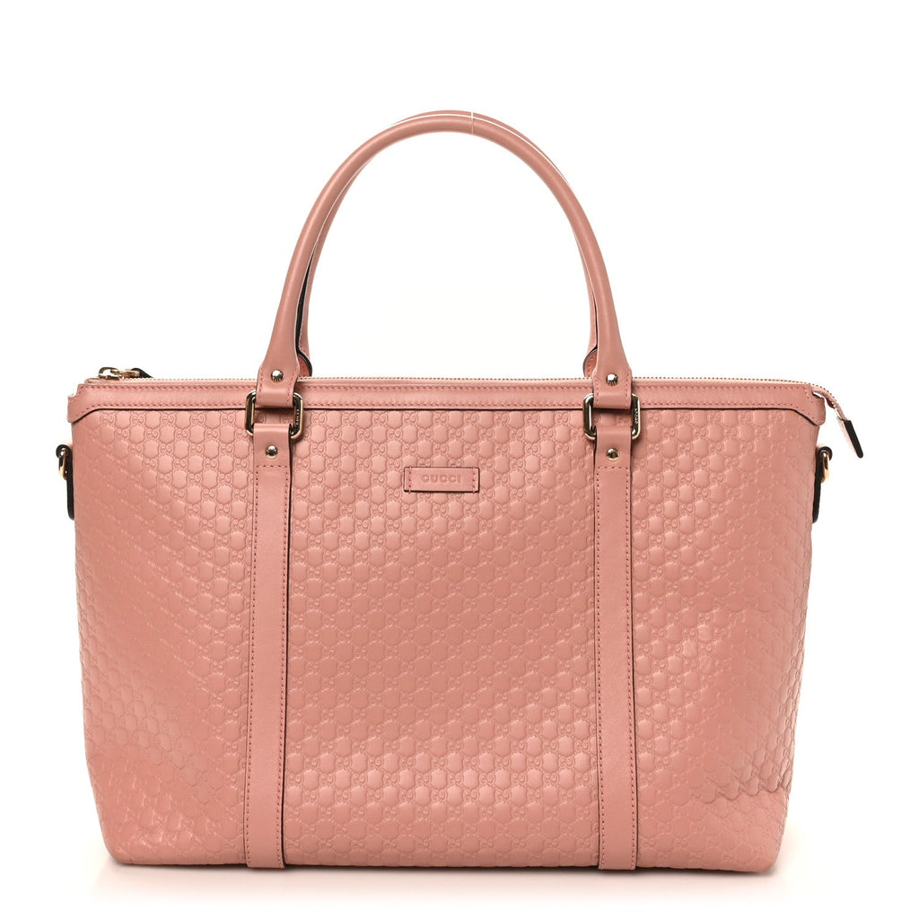 Gucci Soft Microguccissima Medium Zippered Satchel Soft Pink