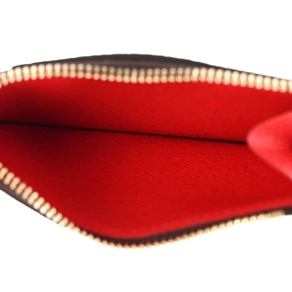 Louis Vuitton Monogram Zipped Romy Card Holder Red