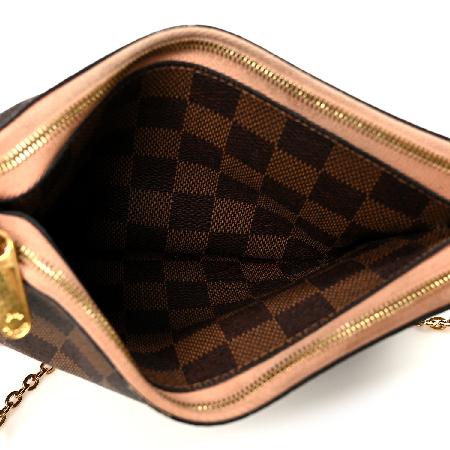 Louis Vuitton Damier Ebene Double Zip Pochette