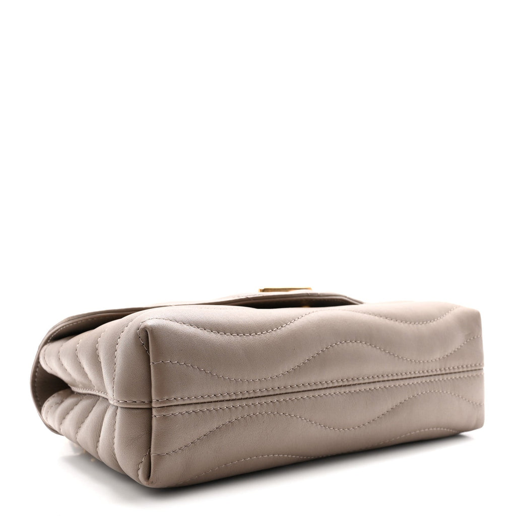 Louis Vuitton Calfskin LV New Wave Chain Bag Taupe