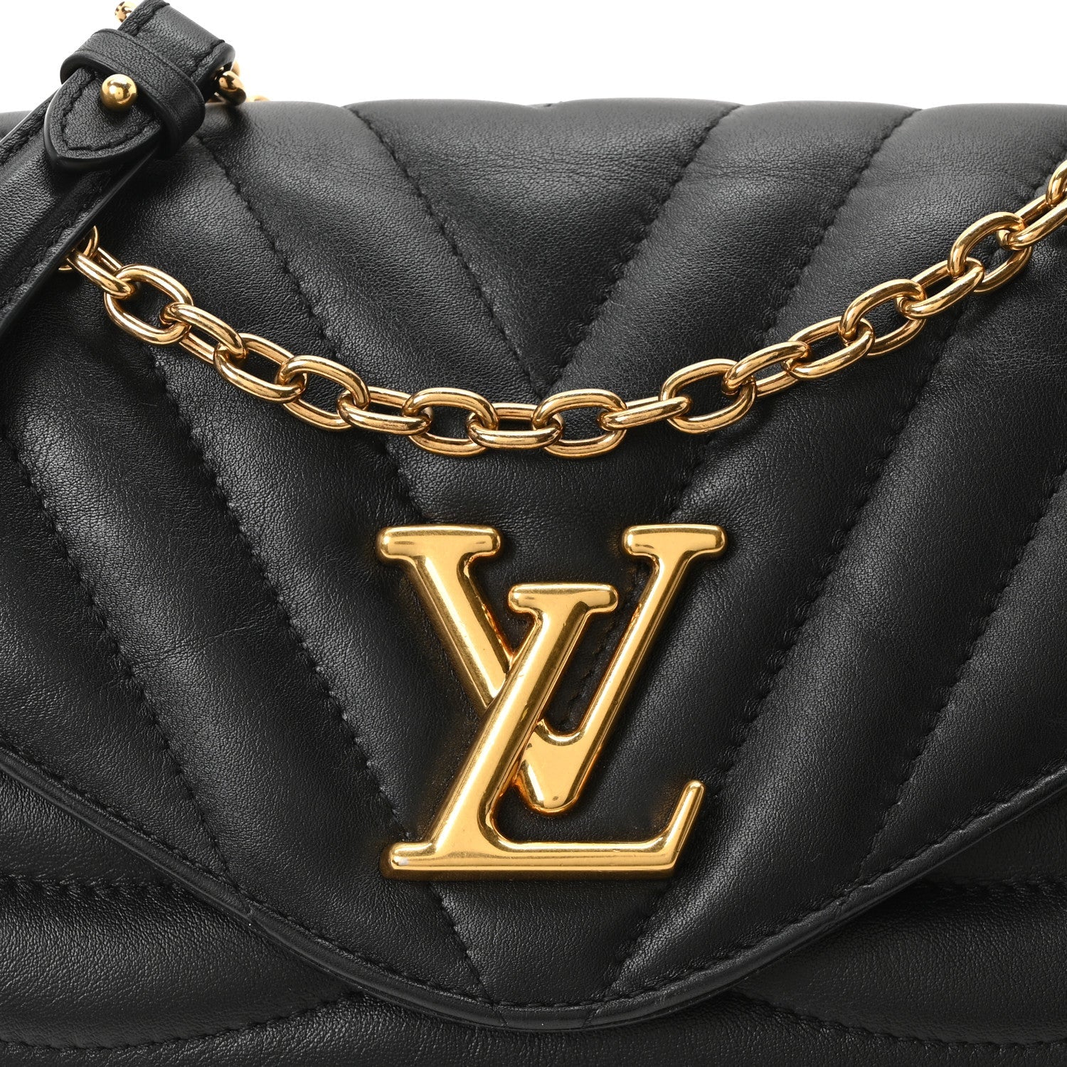 Louis Vuitton Calfskin LV New Wave Chain Bag Black