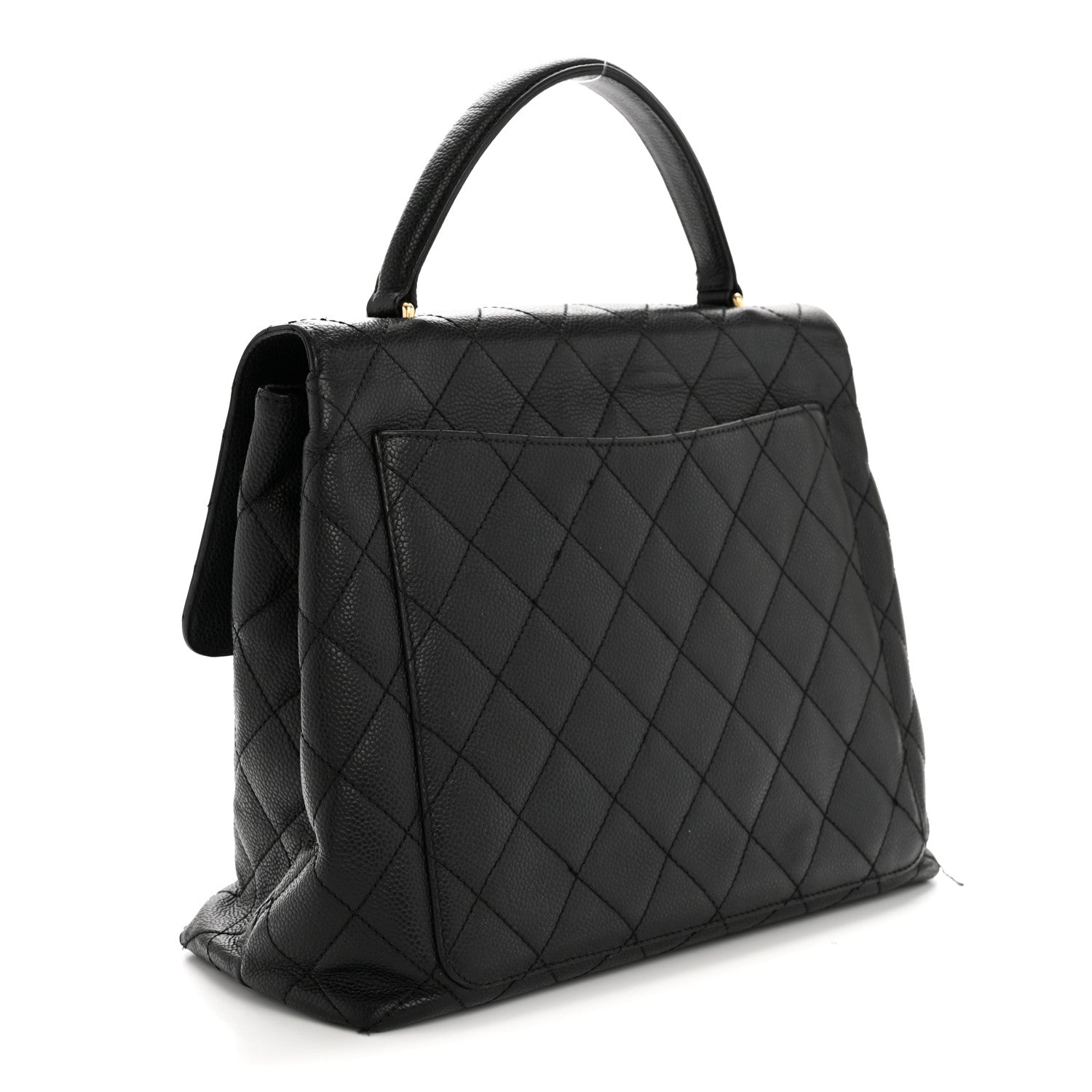 Chanel Caviar Quilted Jumbo Kelly Flap Black