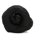 Fabric Camellia Brooch Black