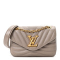 Louis Vuitton Calfskin LV New Wave Chain Bag Taupe