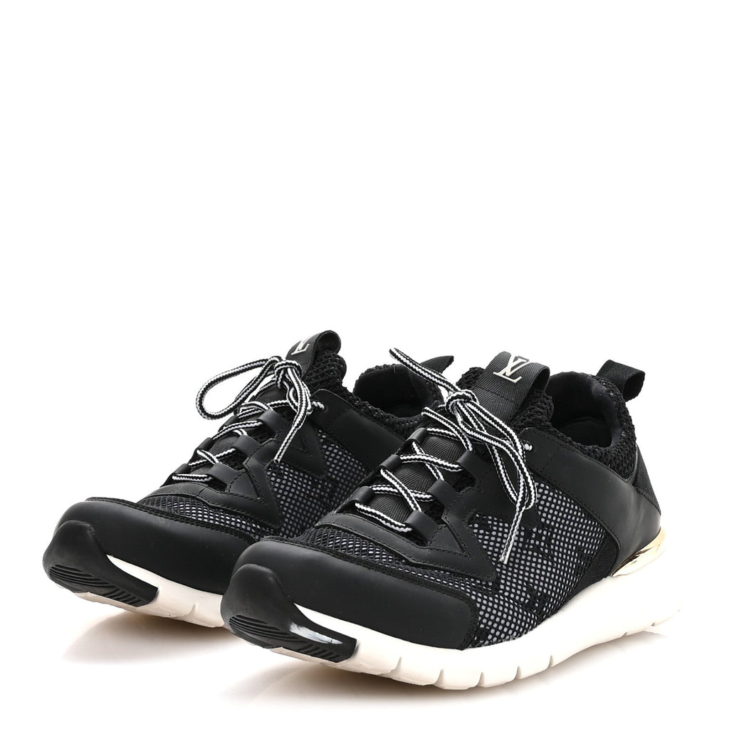 Louis Vuitton Technical Nylon Monogram Rubber Aftergame Sneakers 37 Black
