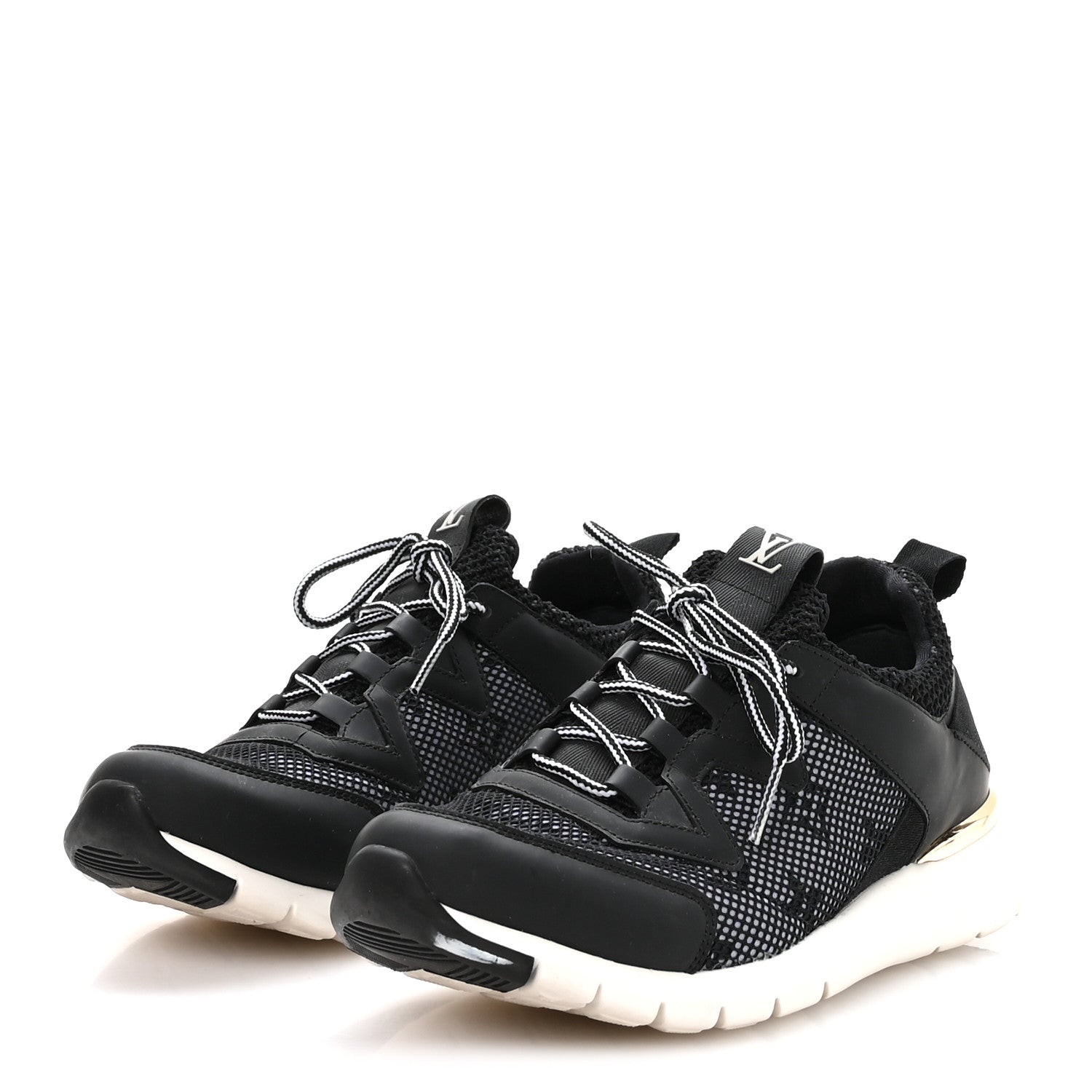 Louis Vuitton Technical Nylon Monogram Rubber Aftergame Sneakers 37 Black