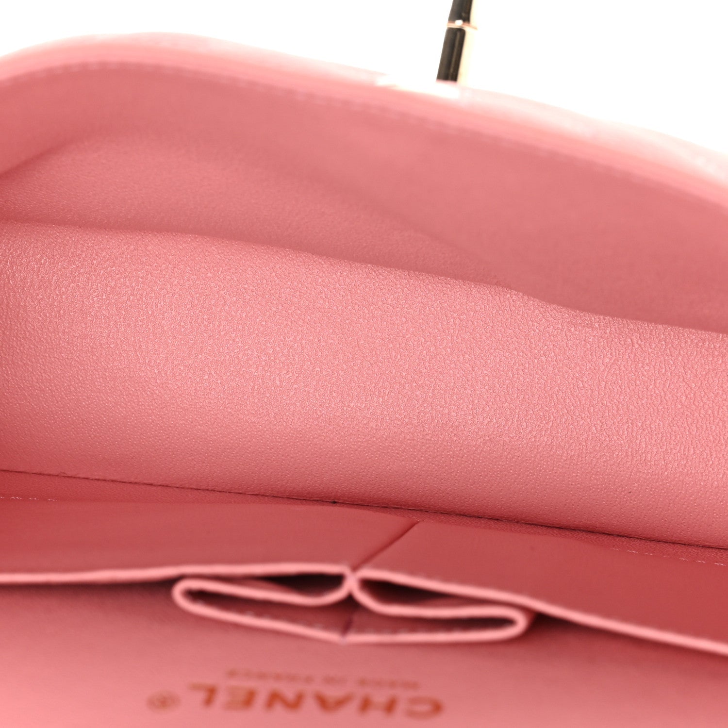 Chanel Caviar Chevron Quilted Small Double Flap Pink