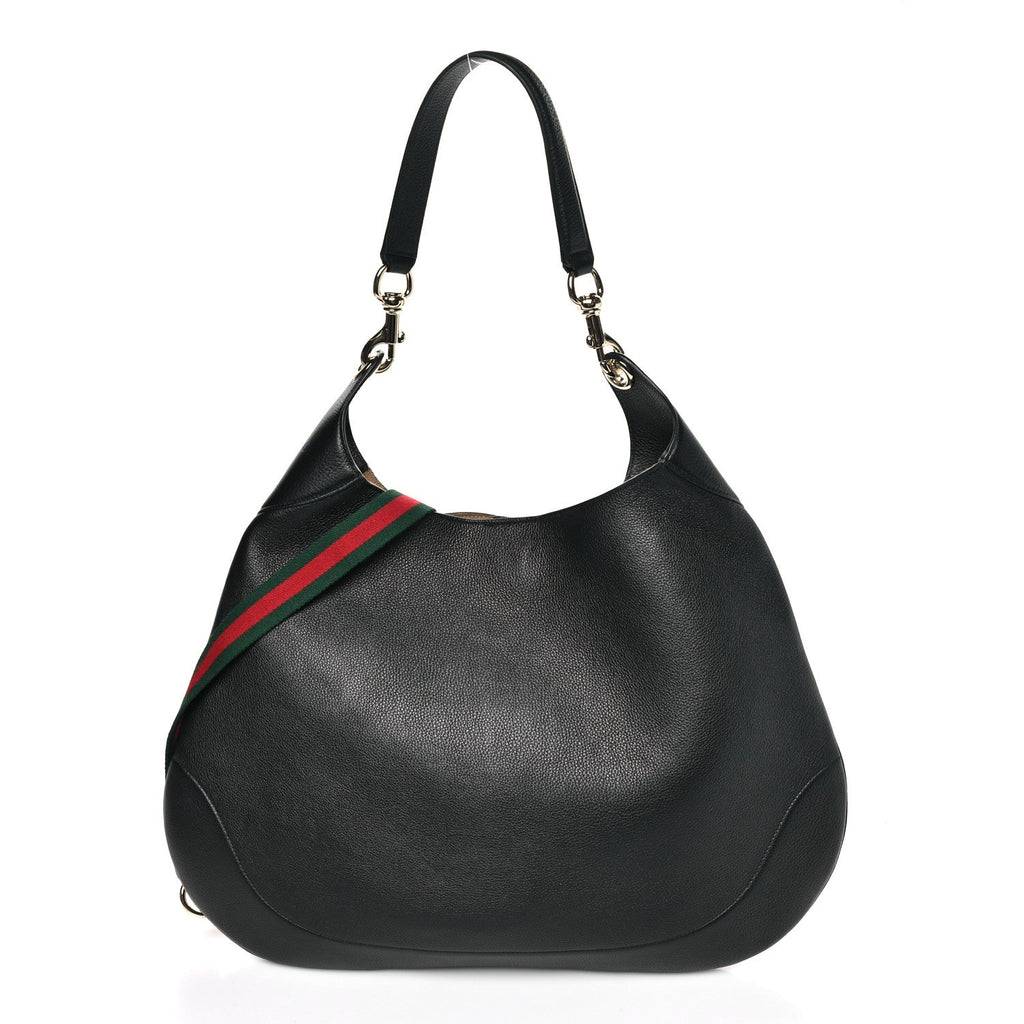 Gucci Soft Grained Calfskin Maxi B Hobo Black