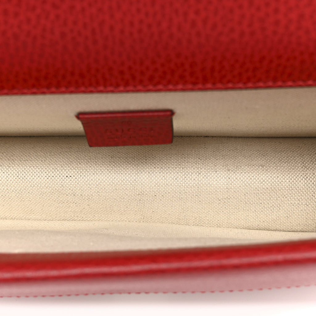 Gucci Dollar Calfskin Enamel Dionysus Shoulder Bag Hibiscus Red Electric Blue