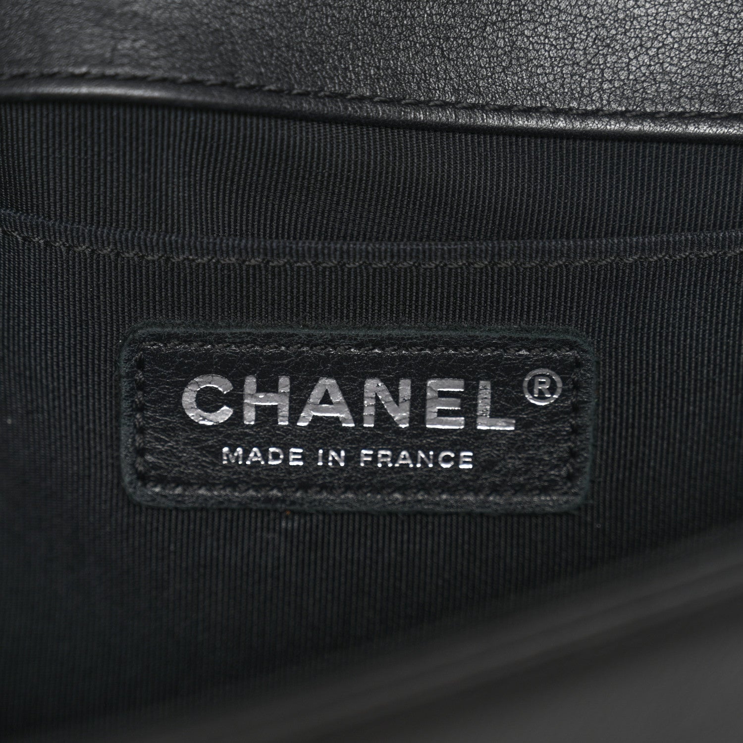 Chanel Lambskin Chevron Quilted Medium Boy Flap Black