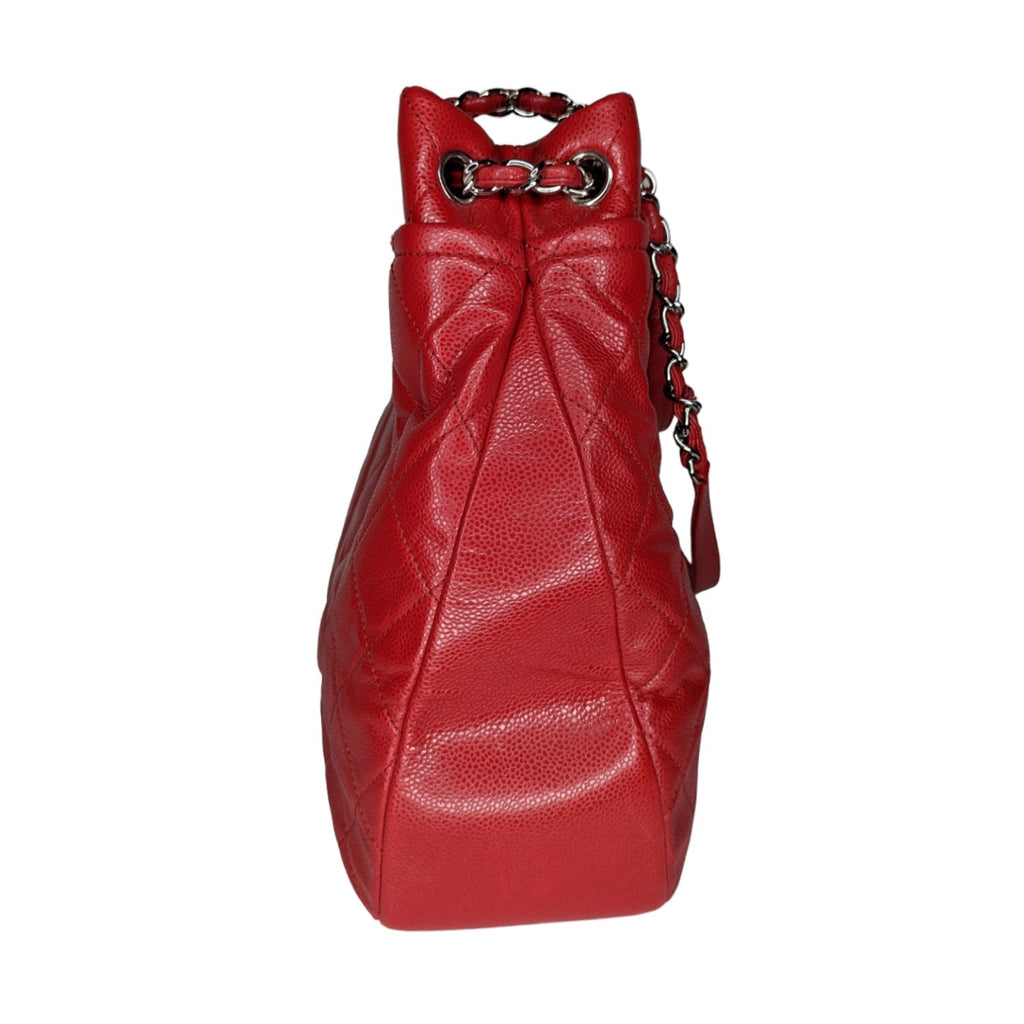 Chanel bags Red Quilted Caviar Timeless Soft Shopper Tote
